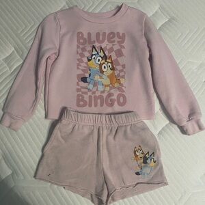 Pink Bluey Pajama Top and bottom